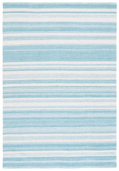 Safavieh Striped Kilim Stk429J Turquoise/Ivory Area Rug