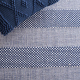 Safavieh Striped Kilim Stk802M Ivory/Blue Rug.