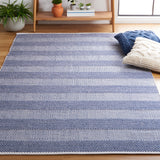 Safavieh Striped Kilim Stk802M Ivory/Blue Rug.
