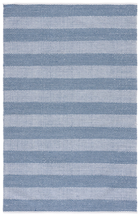 Safavieh Striped Kilim Stk802M Ivory/Blue Rug.