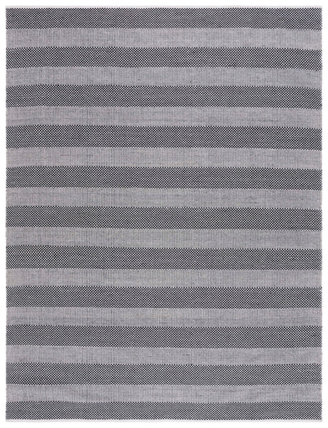 Safavieh Striped Kilim Stk802Z Ivory/Black Rug.