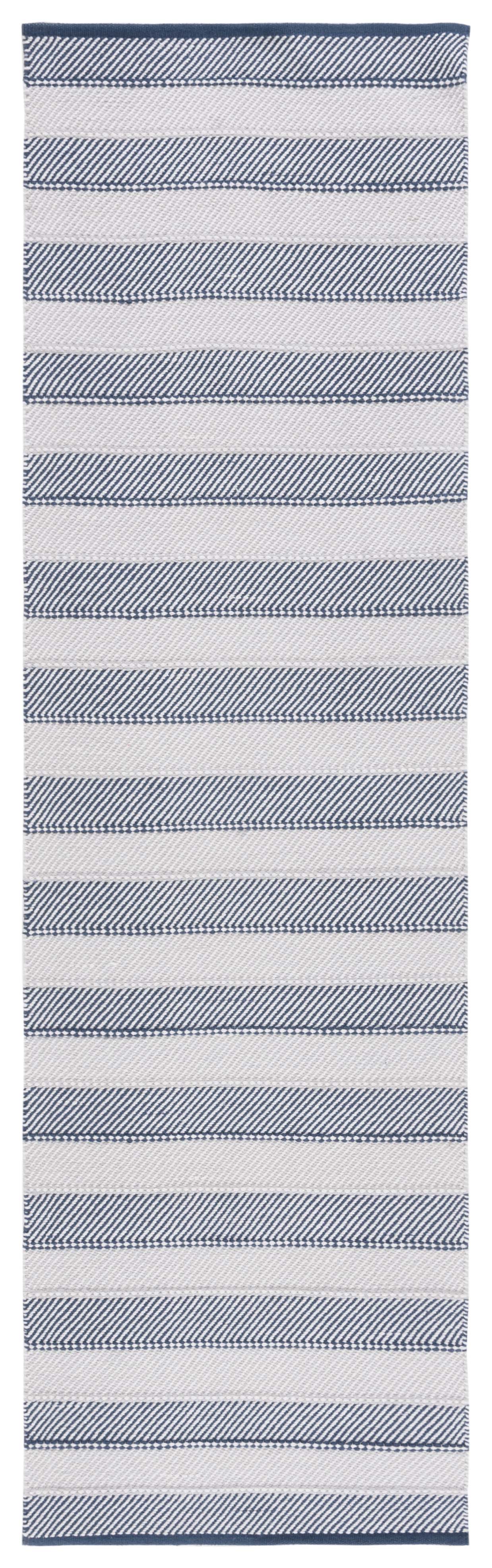 Safavieh Striped Kilim Stk803F Grey/Blue Area Rug