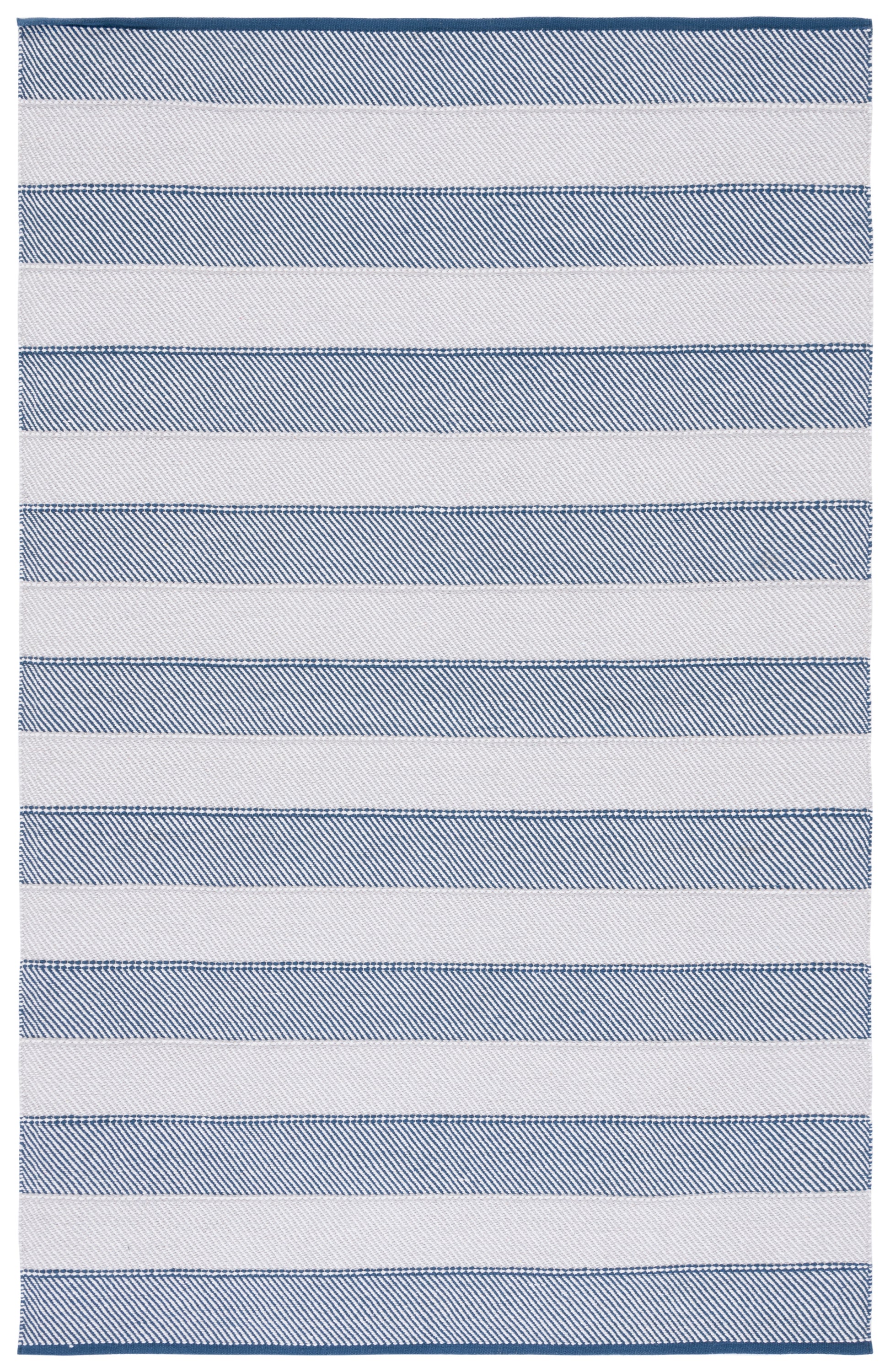 Safavieh Striped Kilim Stk803F Grey/Blue Area Rug