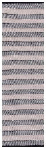 Safavieh Striped Kilim Stk803Z Ivory/Black Rug.