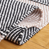 Safavieh Striped Kilim Stk803Z Ivory/Black Rug.