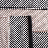 Safavieh Striped Kilim Stk803Z Ivory/Black Rug.
