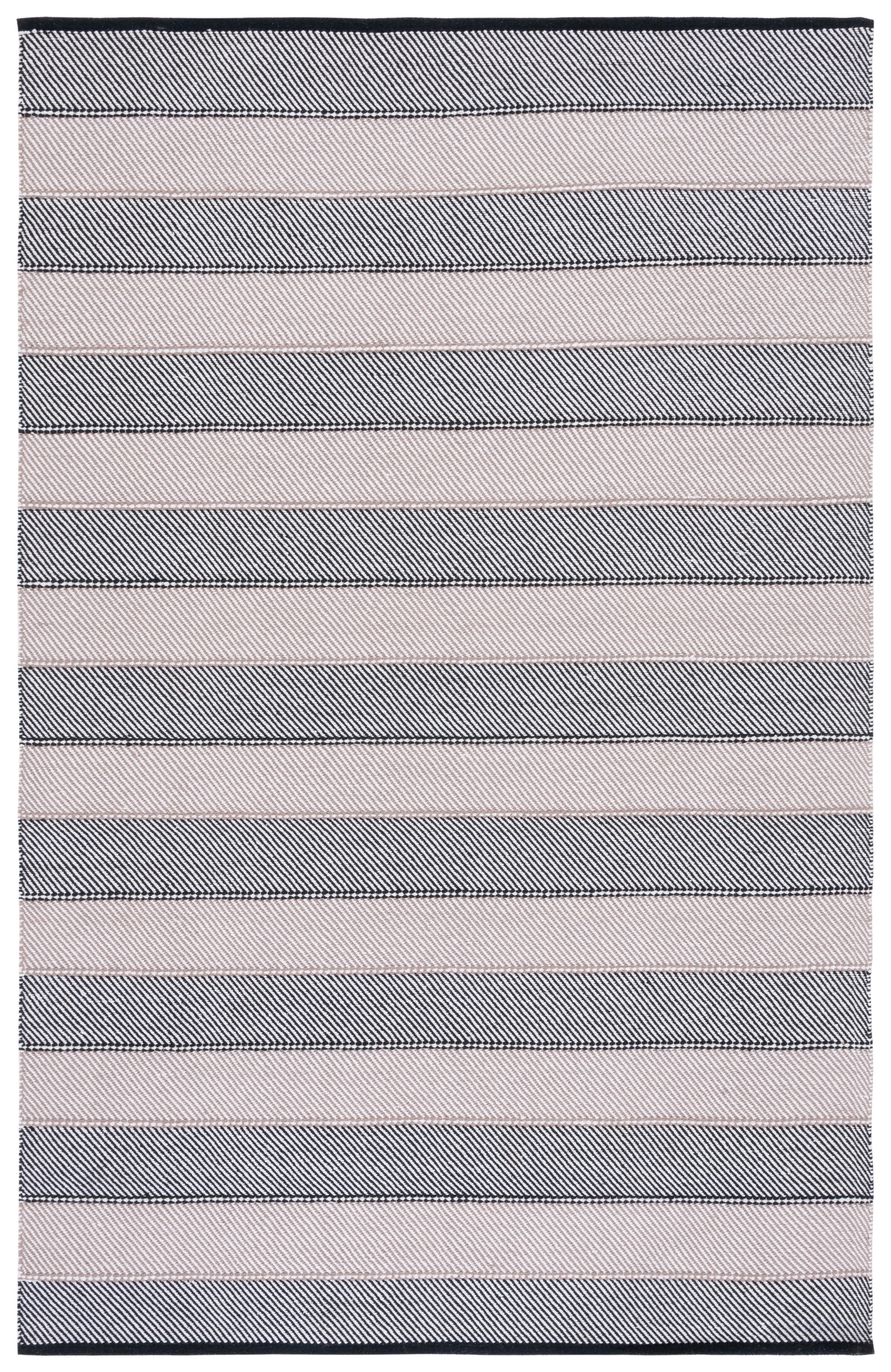 Safavieh Striped Kilim Stk803Z Ivory/Black Area Rug