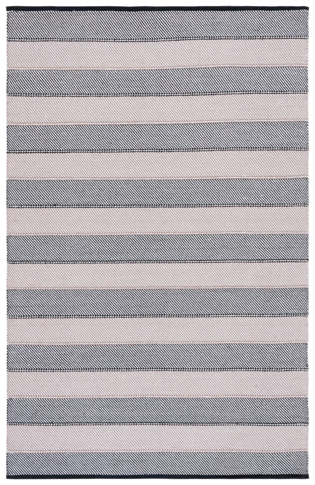 Safavieh Striped Kilim Stk803Z Ivory/Black Rug.