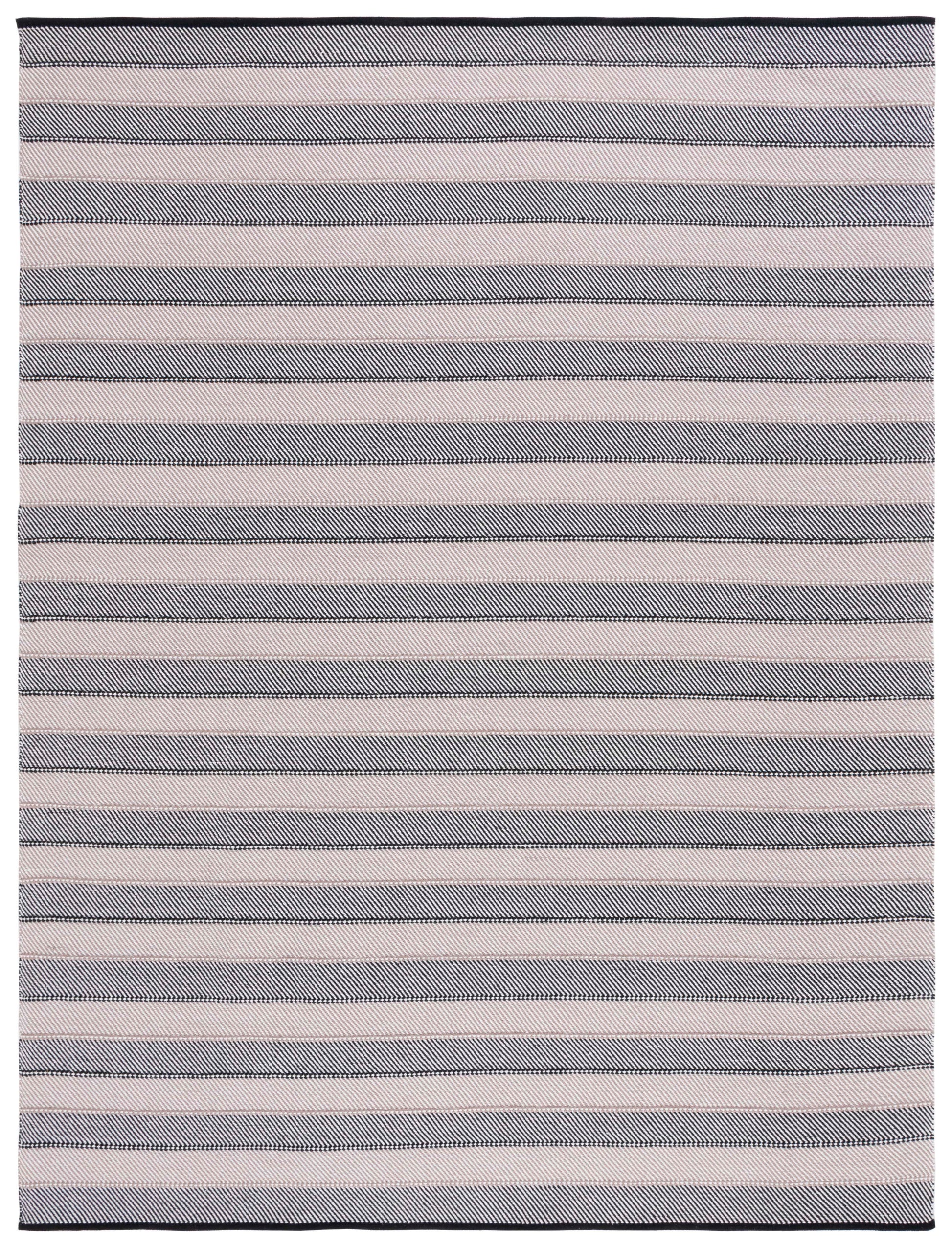 Safavieh Striped Kilim Stk803Z Ivory/Black Area Rug