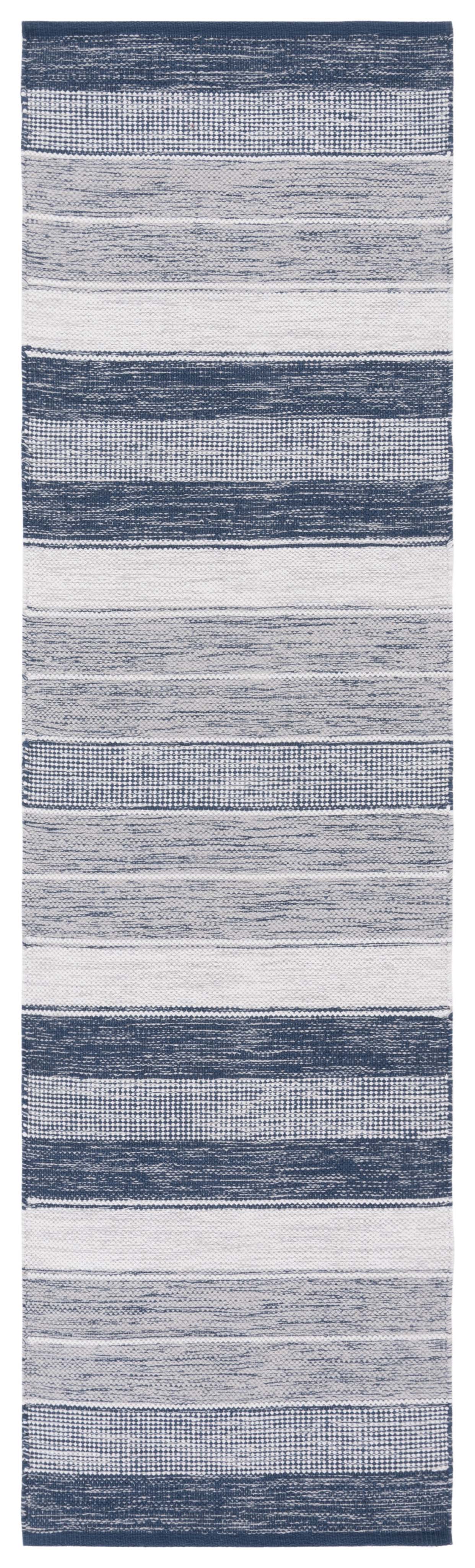 Safavieh Striped Kilim Stk804M Grey/Blue Area Rug