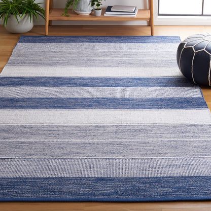 Safavieh Striped Kilim Stk804M Grey/Blue Area Rug