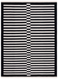 Safavieh Striped Kilim Stk805Z Black/Ivory Area Rug