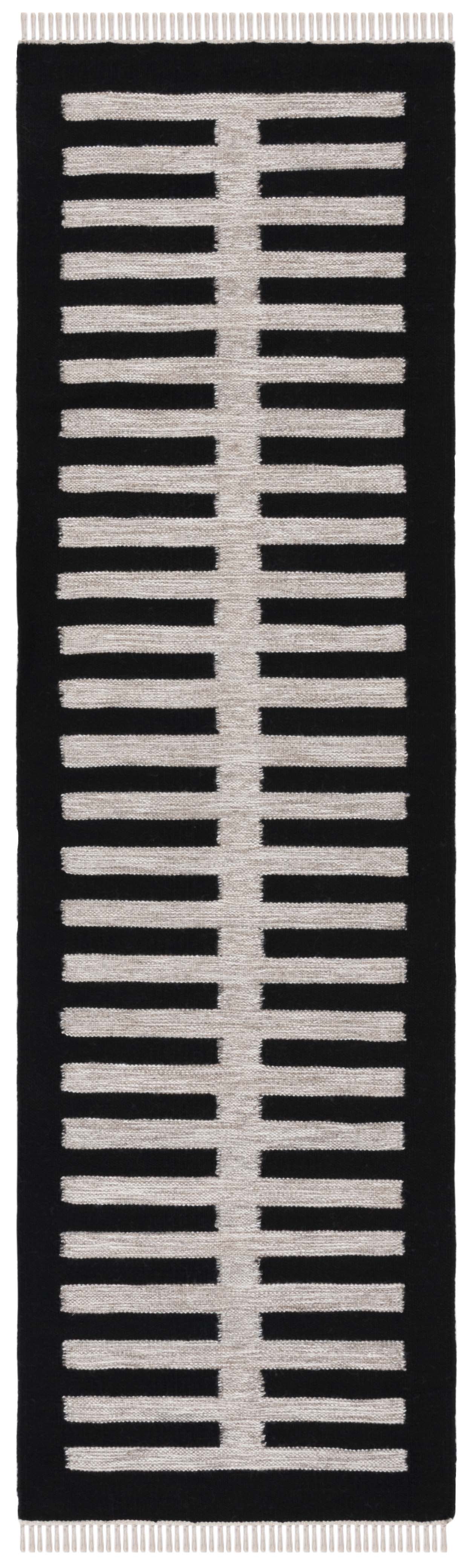 Safavieh Striped Kilim Stk806B Beige/Black Area Rug