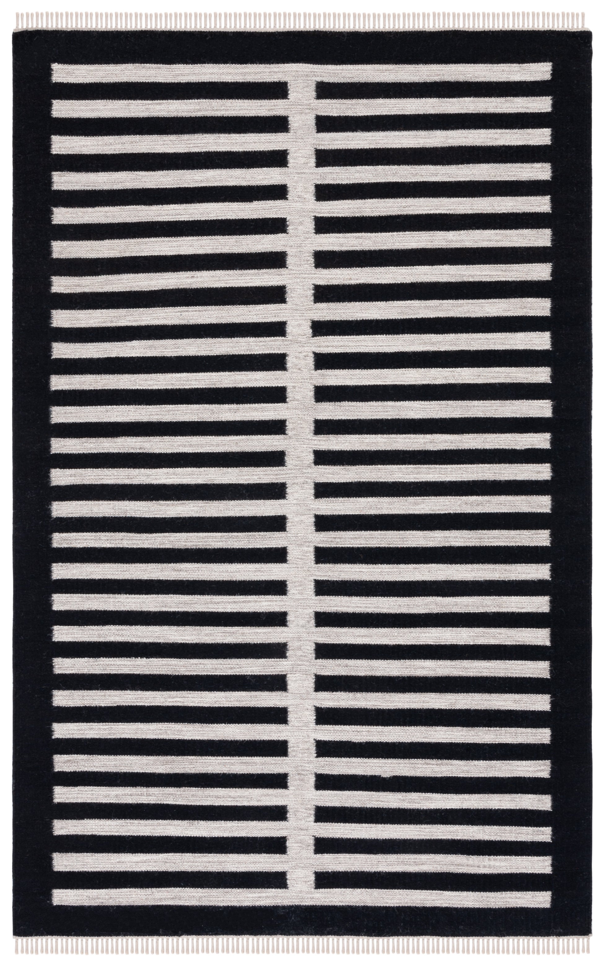 Safavieh Striped Kilim Stk806B Beige/Black Area Rug