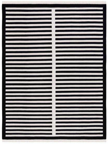 Safavieh Striped Kilim Stk806Z Ivory/Black Area Rug