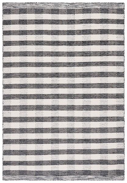 Safavieh Striped Kilim Stk807Z Black/Ivory Area Rug