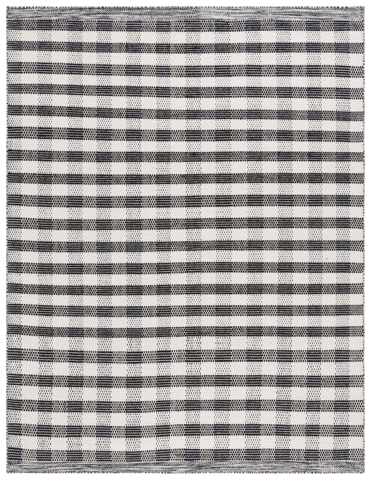 Safavieh Striped Kilim Stk807Z Black/Ivory Rug.
