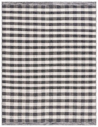 Safavieh Striped Kilim Stk807Z Black/Ivory Area Rug