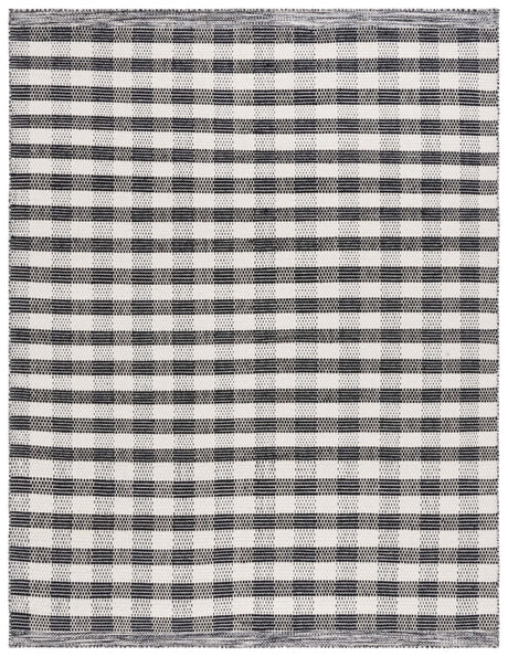 Safavieh Striped Kilim Stk807Z Black/Ivory Rug.