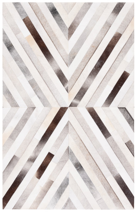 Safavieh Studio Leather Stl819F Grey/Brown Rug.