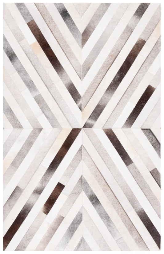 Safavieh Studio Leather Stl819F Grey/Brown Area Rug