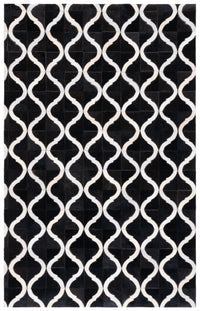 Safavieh Studio Leather Stl820Z Black/Beige Area Rug