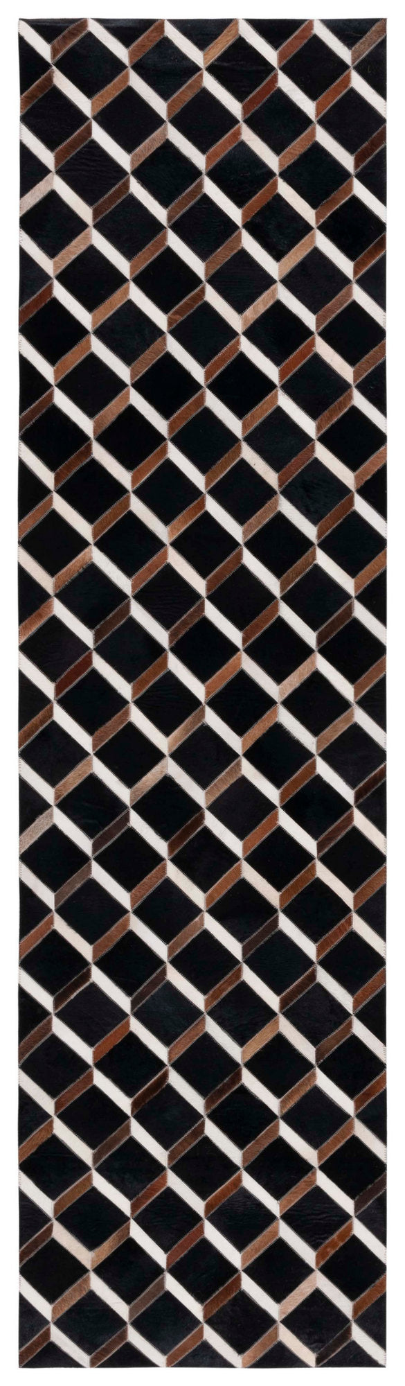 Safavieh Studio Leather Stl901Z Black/Brown Rug.