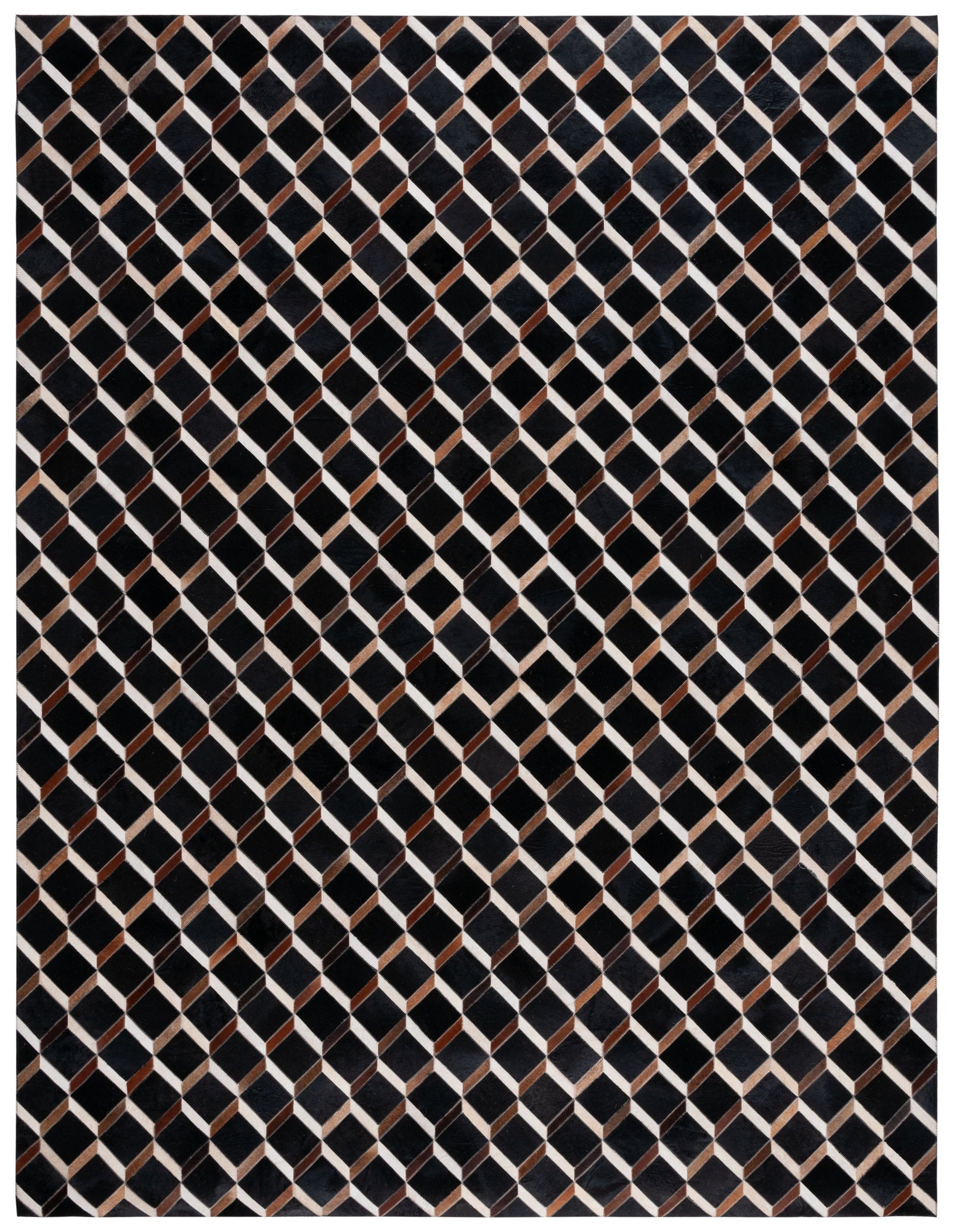 Safavieh Studio Leather Stl901Z Black/Brown Area Rug