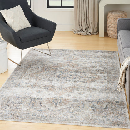 Nourison Astra Machine Washable Asw12 Silver Grey Area Rug