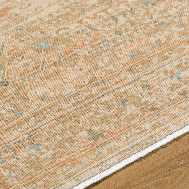 Surya Renaissance BORI-2307 Light Beige, Dusty Coral, Tan, Taupe, Denim