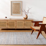 Surya Shivan Svh-2300 Pale Slate, Metallic - Silver, Khaki, Slate, Pewter, Light Silver Rug.