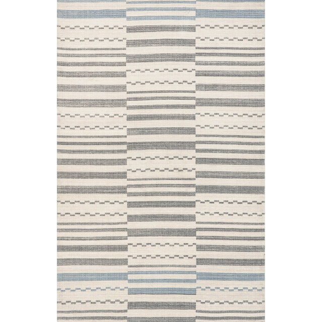 Nuloom Emika Striped Hand Svwi01A Light Gray Area Rug