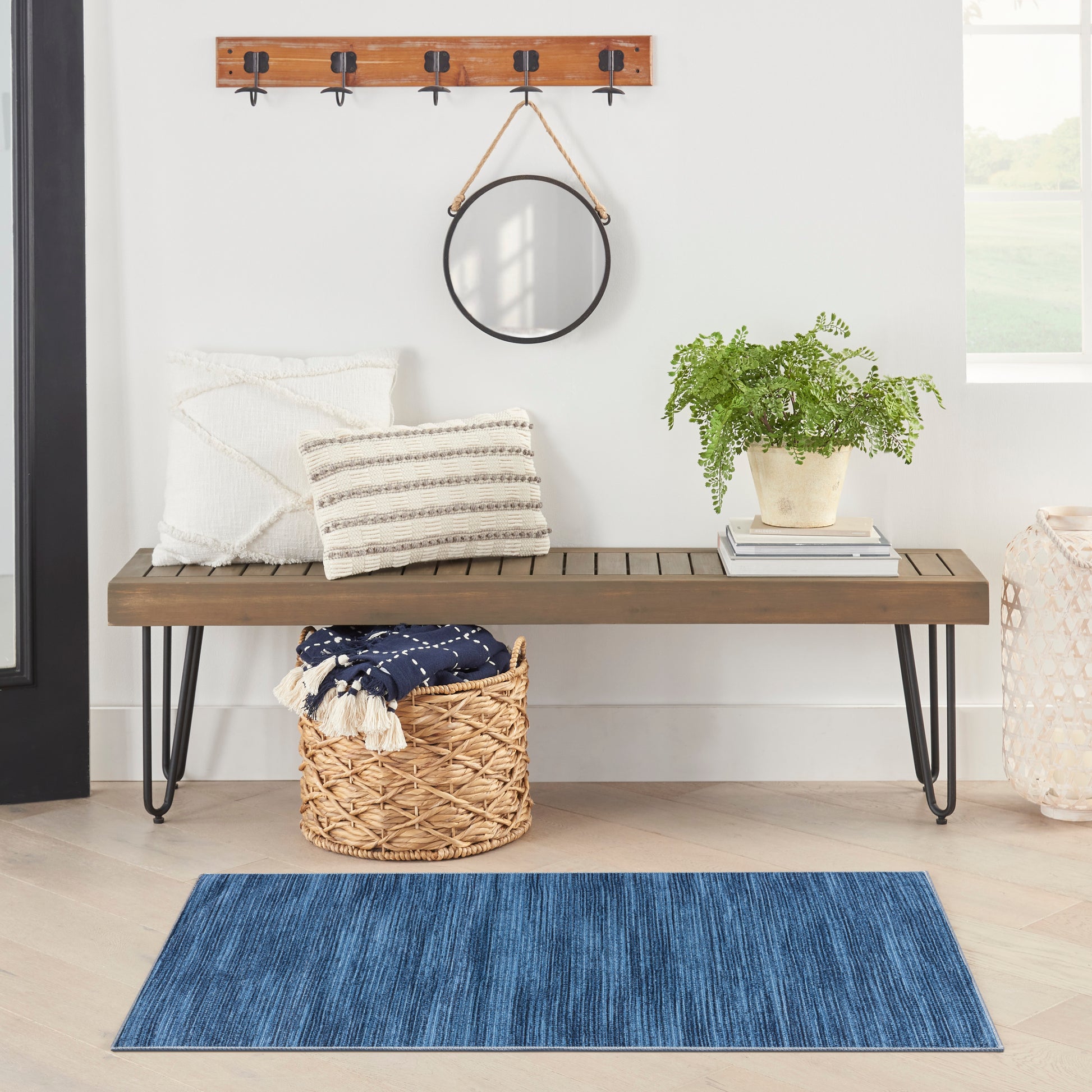 Nourison Nourison Washables Nwb03 Blue Area Rug