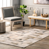 Nuloom Manon Abstract Blocks Svwi04A Gray Area Rug