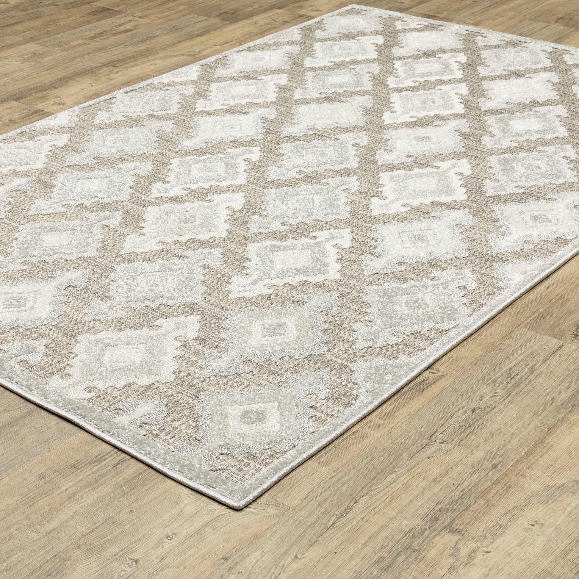 Oriental Weavers Sphinx Tangier Tan08 Beige/ Grey Area Rug