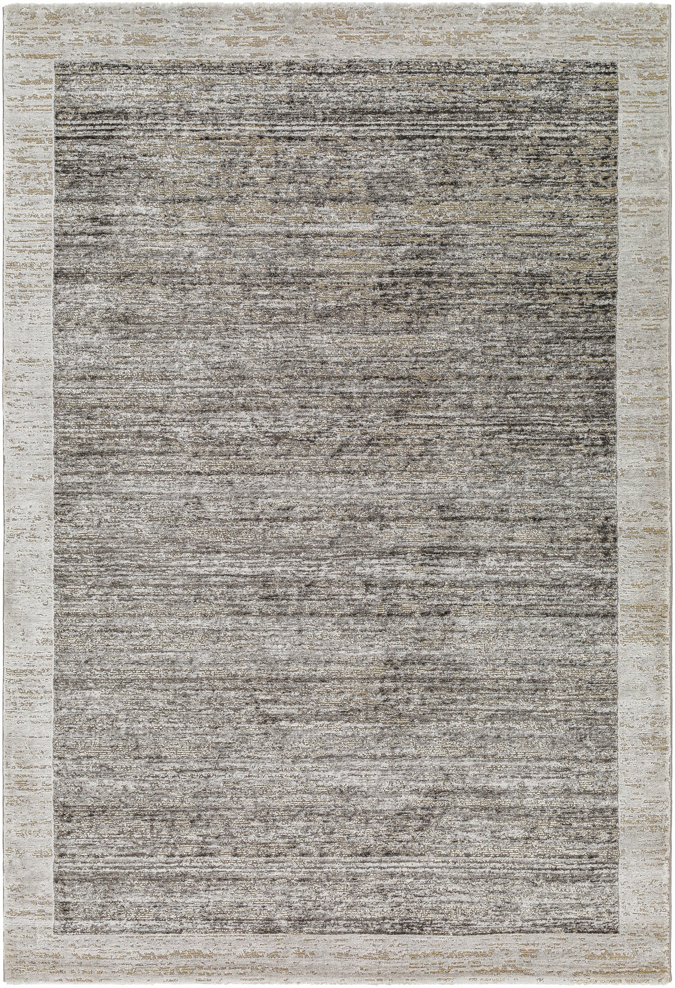 Surya Tibetan Tbt-2343 Medium Gray, Slate, Light Sage, Charcoal, Black, Medium Brown Area Rug