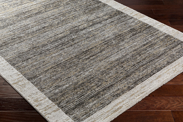 Surya Tibetan Tbt-2343 Medium Gray, Slate, Light Sage, Charcoal, Black, Medium Brown Rug.