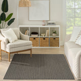 Nourison Horizon Indoor/Outdoor HOZ02 Charcoal Contemporary Area Rugs