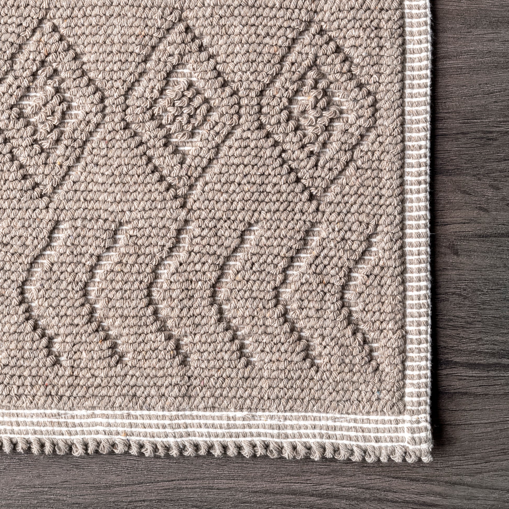 Nuloom Ethan Textured Trellis Psko05C Beige Area Rug