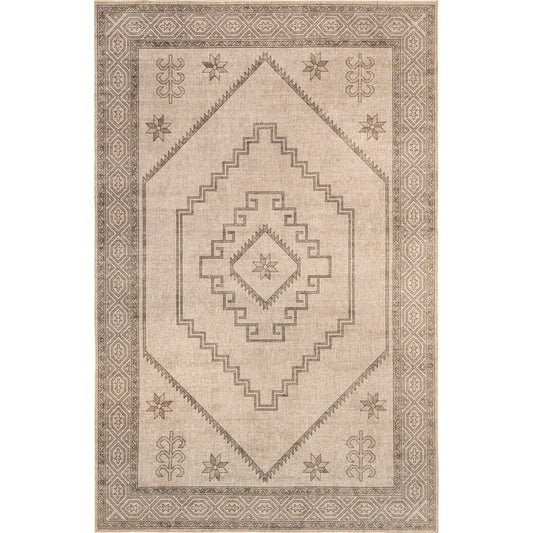 Nuloom Hilda Medallion Easy Biwl22A Natural Area Rug