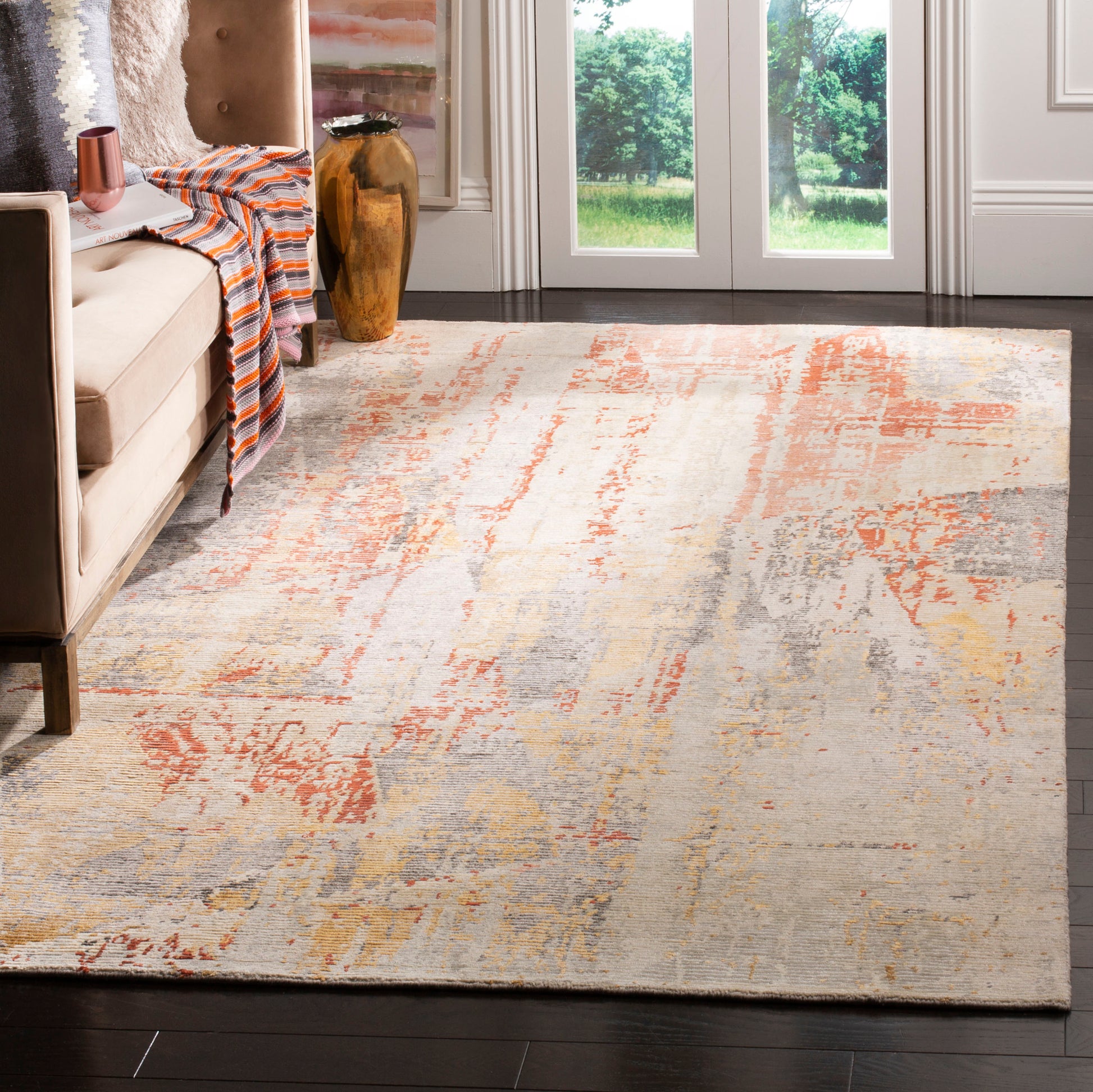 Safavieh Tiffany Tfn602K Beige/Rust Area Rug