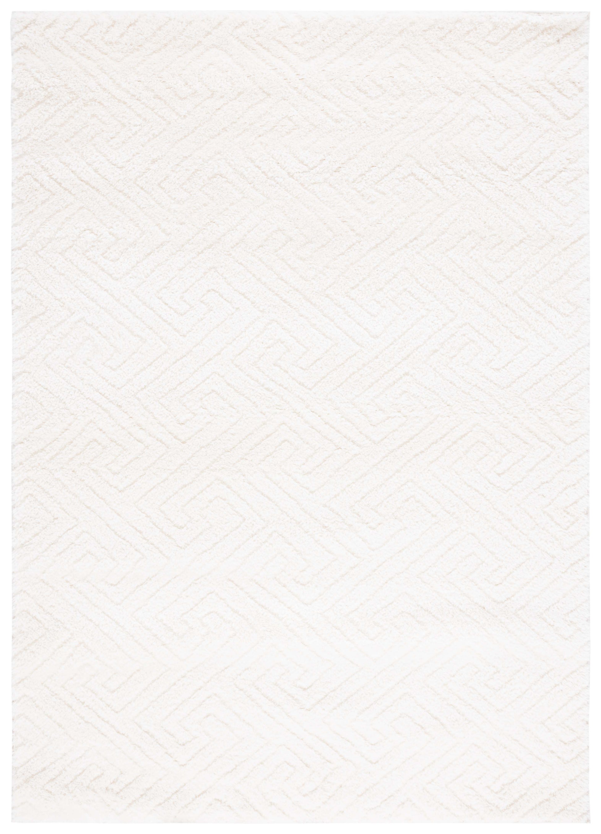 Safavieh Tahoe Shag Tho652A White Area Rug