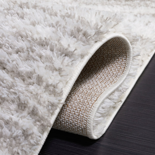 Safavieh Tahoe Shag Tho653A Ivory/Grey Rug.