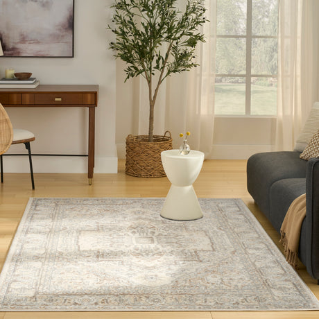 Nourison Quarry QUA18 Machine Made Beige Rug