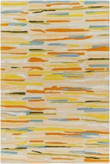 Surya Tallinn Tnl-2303 Light Beige, Pale Blue, Aqua, Burnt Orange, Grass Green, Beige Rug.