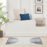 Nourison Astra ASW03 Ivory Blue Rugs
