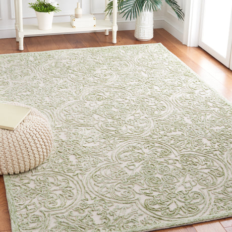 Safavieh Trace Trc101Y Ivory/Green Rug.