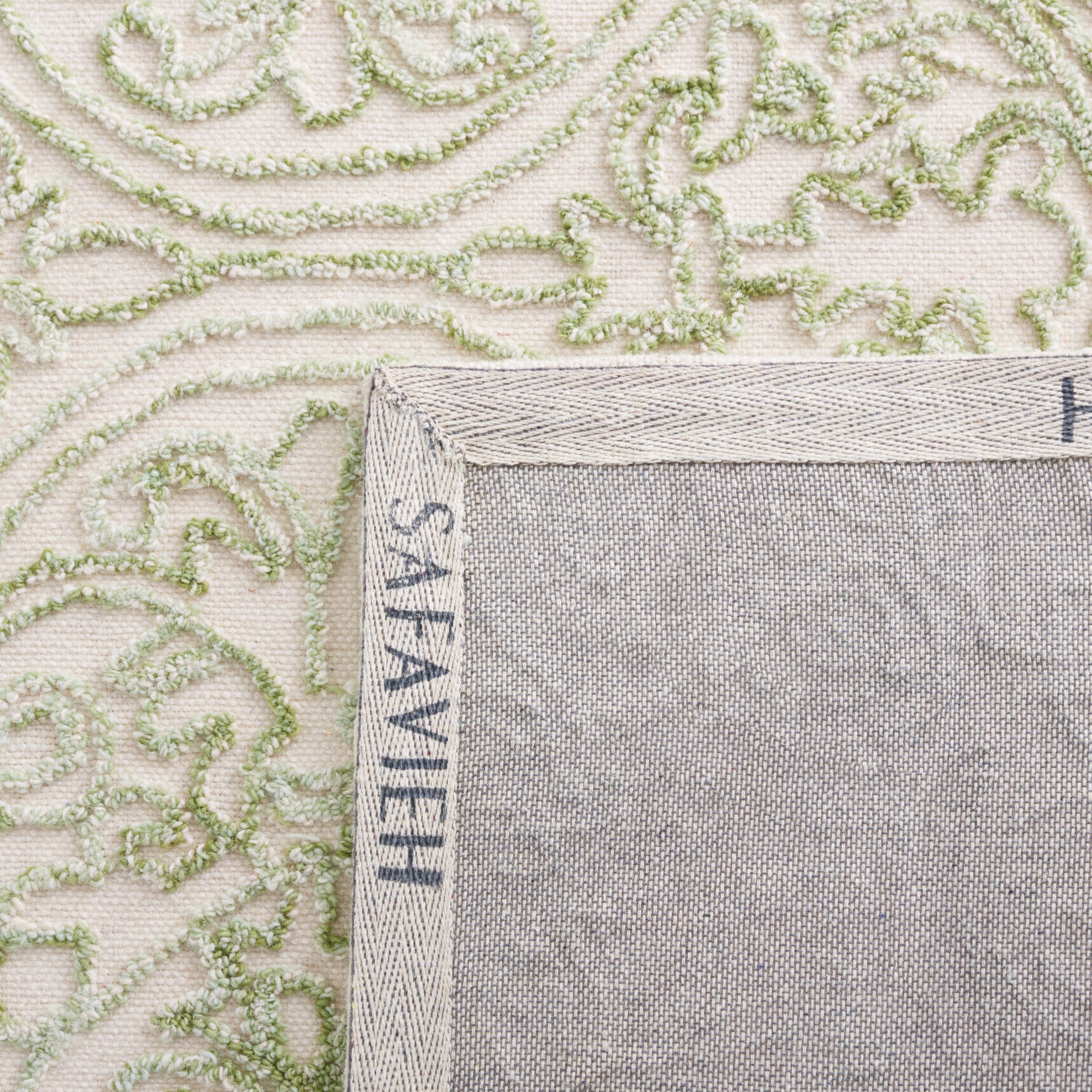 Safavieh Trace Trc101Y Ivory/Green Area Rug