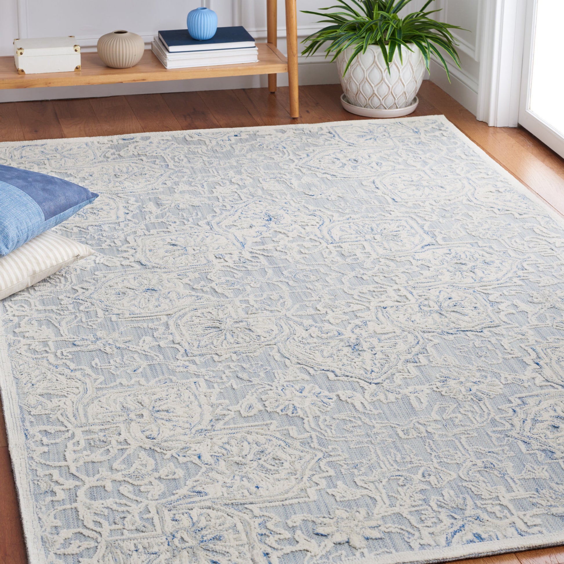 Safavieh Trace Trc304K Light Blue/Ivory Area Rug