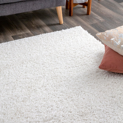 Nuloom Haisley Casual Shag Ozus01A White Area Rug